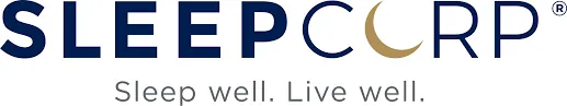 SleepCorp logo: Sleep well. Live well.
