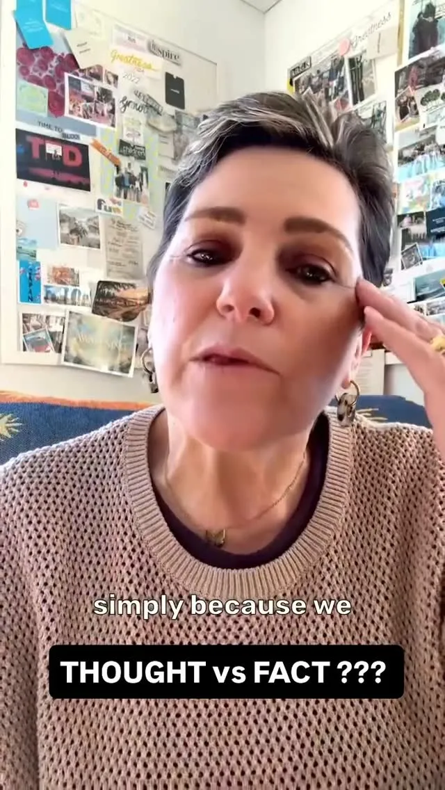 Reel: Sue on thoughts versus facts. “Just because you think it, doesn’t make it true”